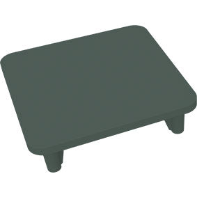 65x65mm post flat top plate POWDER COATED ALUMINIUM - Image 3