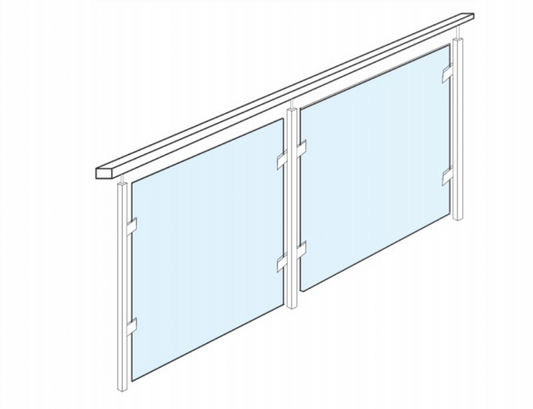 850MM HIGH 10mm CLEAR TOUGHENED + HEAT SOAKED GLASS PANELS - Image 1