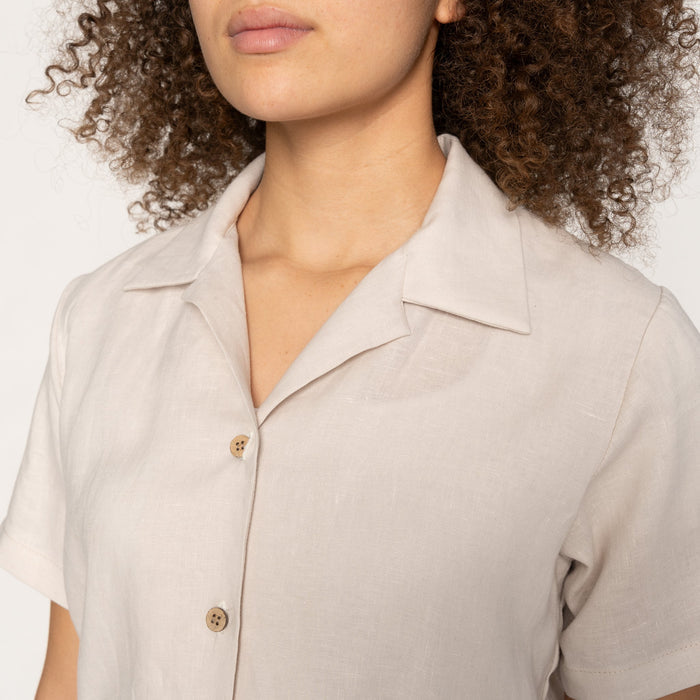 Aloha Dress - French Linen Fine Canvas - Ecru by Naked & Famous Denim
