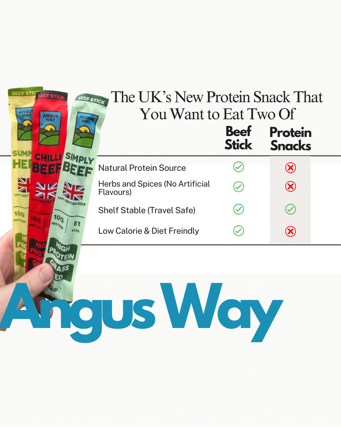 Angus Way Chilli Beef Grass-Fed British Beef Sticks 12 Pack