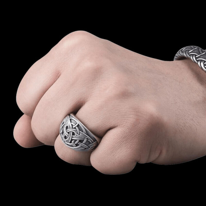 vkngjewelry Bagues Silver Triquetra Ring