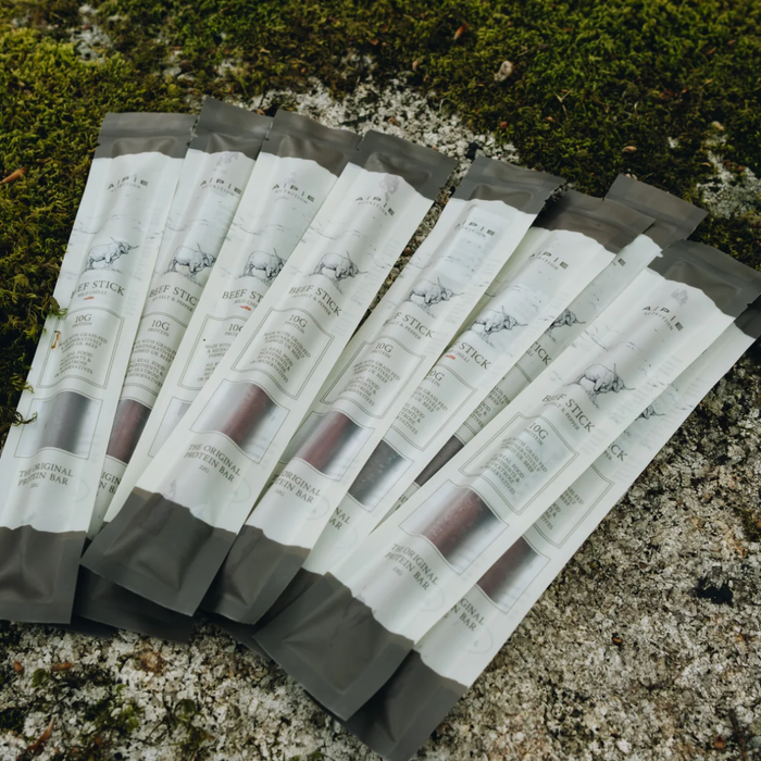 Ape Nutrition Grass-Fed Beef Sticks Sea Salt & Pepper 22g 10 Sticks