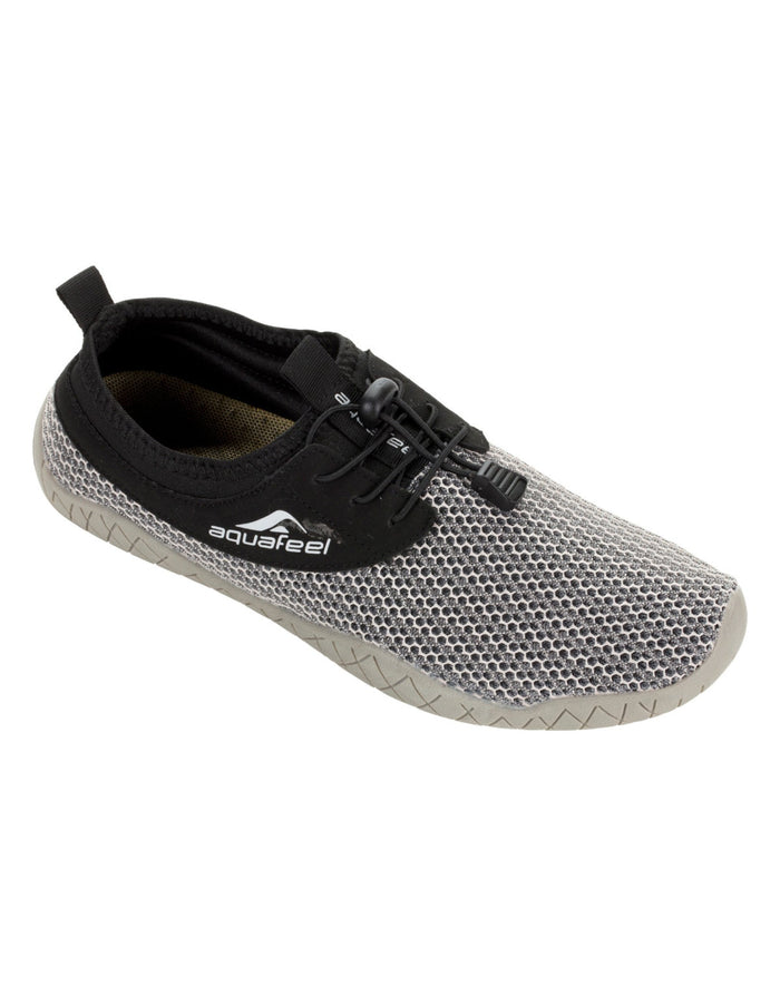Aquafeel Unisex Ocean aqua shoe in black/grey mesh with rubber sole