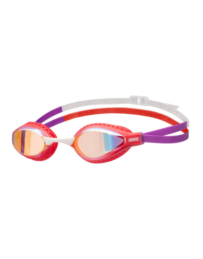 Arena Airspeed mirror swim goggle in red purple with clear lenses