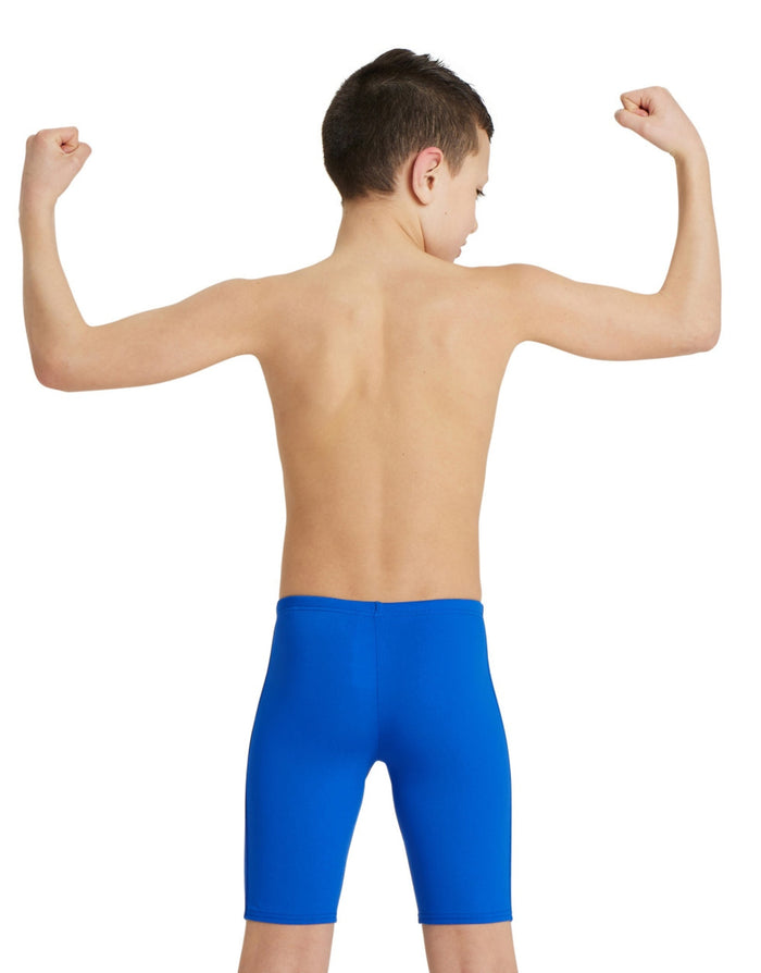 Royal blue Arena boys team solid swim jammer with ribbed waistband