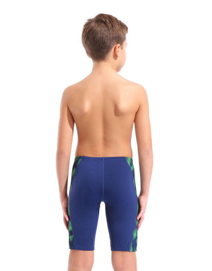 Arena - Boys Wave Swim Jammer - Navy/Team Blue Green - Model Back