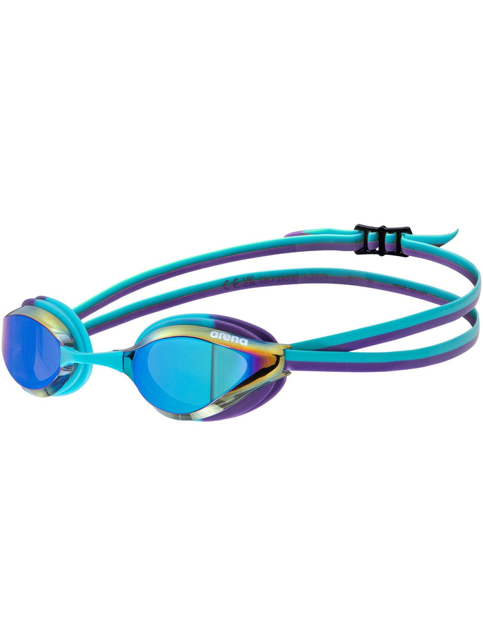 Arena Python Mirror Junior Swim Goggles - Emerald Green/Peacock Blue/Plum - Childrens Goggles