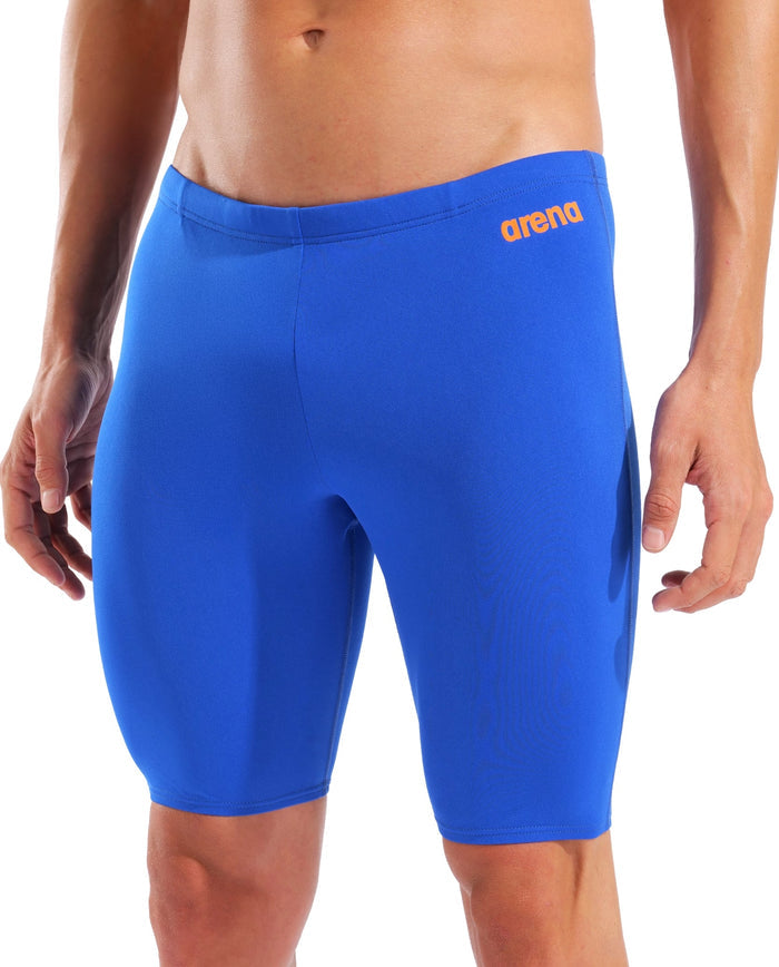 Arena Team Solid Swim Jammer - Neon Blue/Team Orange - Limited Edition