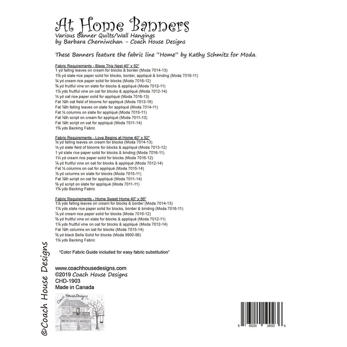 At Home Banners Quilt Pattern