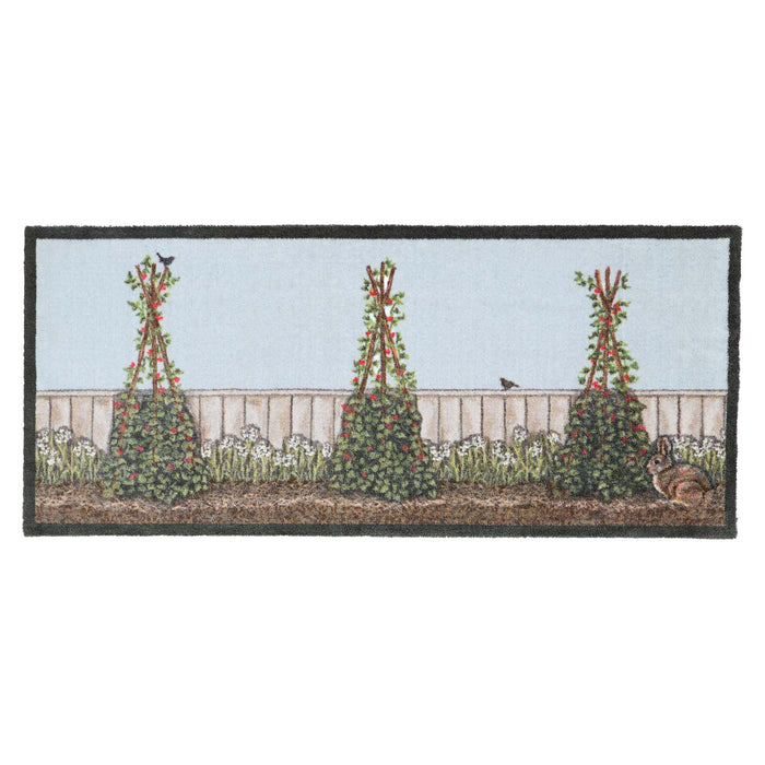 Vegetable Patch Washable Runner- made from eco-friendly materials featuring a vegetable patch.