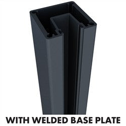 AUSTRALIS DELUXE BALUSTRADE - ONE WAY BASE PLATED POST 1050mm - Image 1
