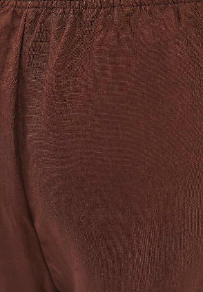 Balloon Form Pants - CHICORY COFFEE