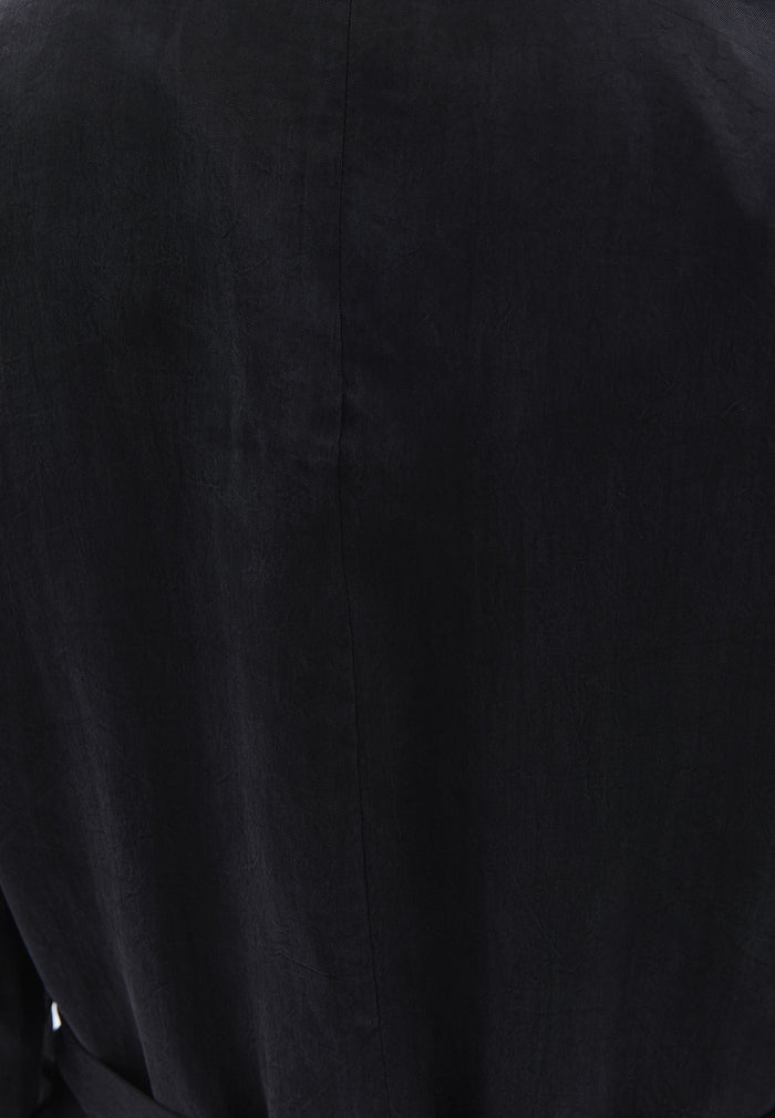 Belted Blazer Jacket - JET BLACK