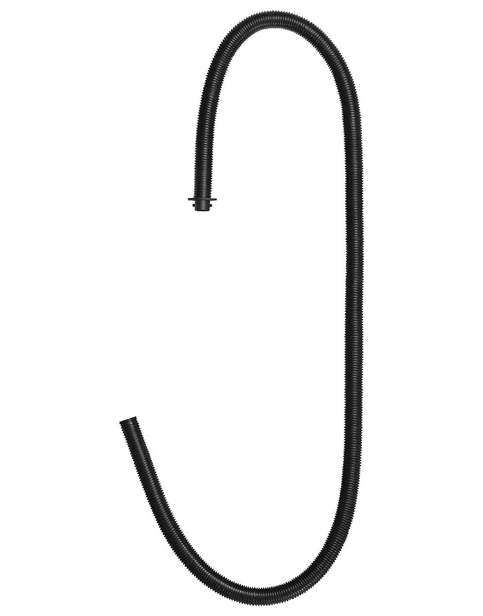 Black ribbed flexible hose with threaded end for Bestway air hammer inflation pump