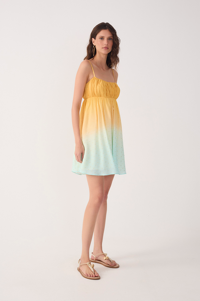 Bicolor Nascente Ruched Lurex Mini Dress_2
