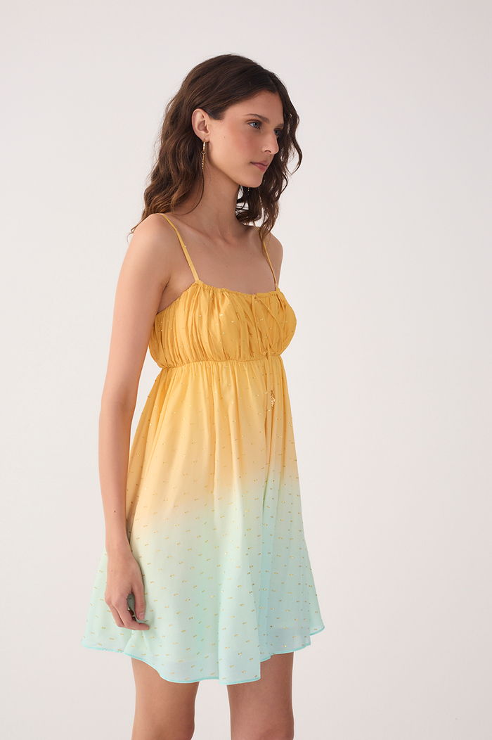 Bicolor Nascente Ruched Lurex Mini Dress_4
