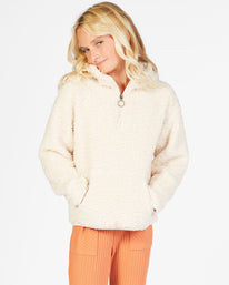 Billabong Girls Just In Time Half Zip Pullover Sweatshirt
