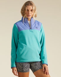 Billabong Ladies A Division Boundary Lite Half Zip Mock Neck Sweatshirt