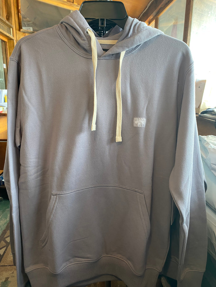 Billabong Mens All Day Organic Pullover Hoodie Grey Violet