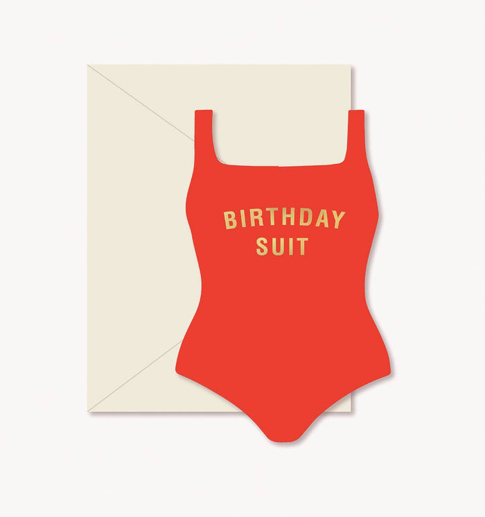 Birthday Suit Flat Greeting Card