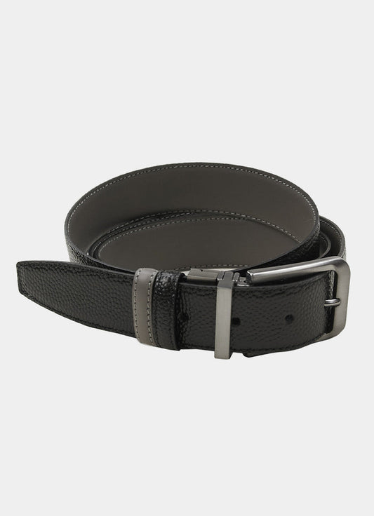 Black Pin Dot/Dk Grey Reversible Belt - 15394-82108 - Hammer Made