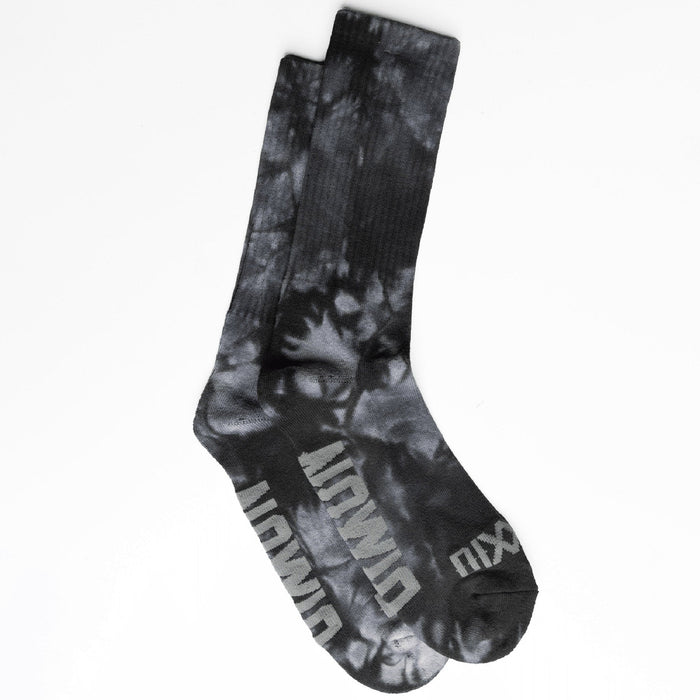 Black Tie Dye Crew Socks