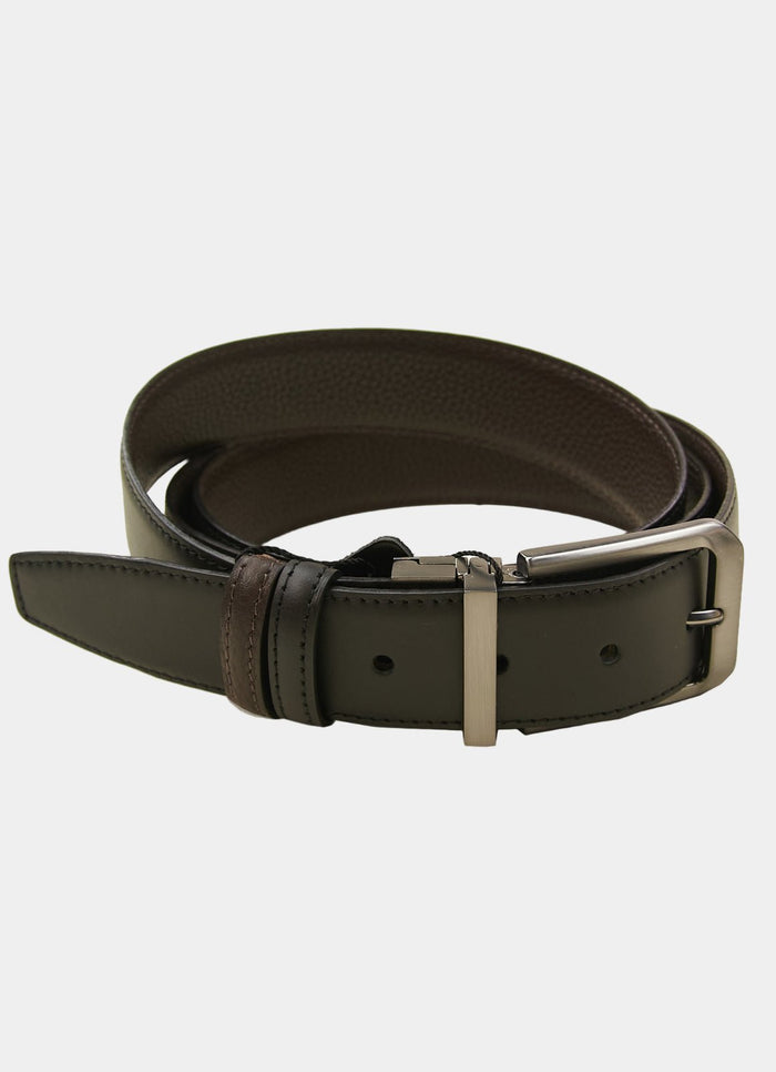 Black/Brown Pebble Reversible Belt - 15394-82100 - Hammer Made