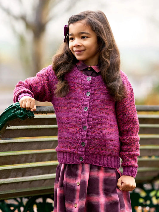 Blossom Stripe Cardigan Knitting Pattern for ColourLab Twist DK Yarn