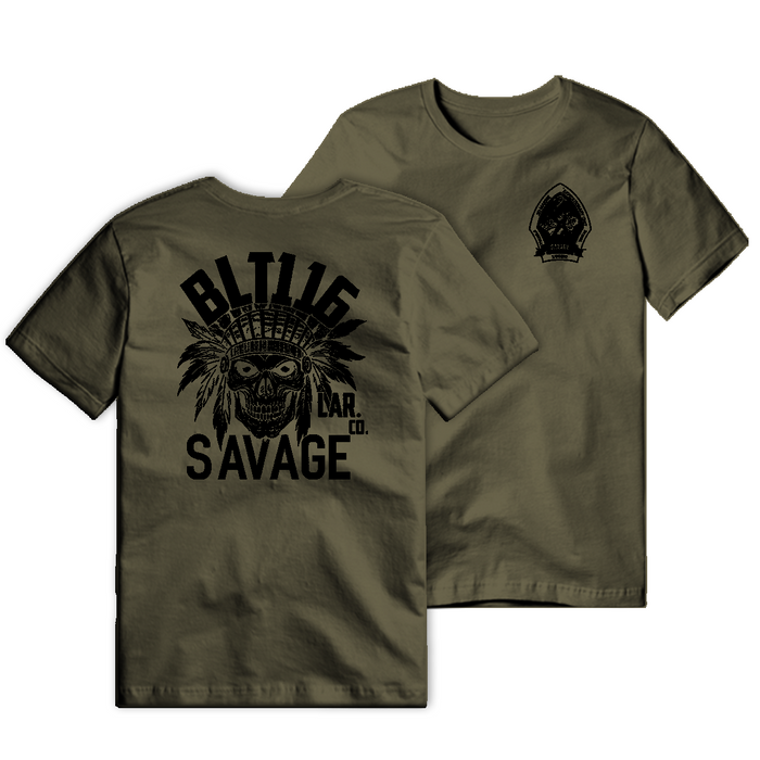 BLT16 Savage Military Green Tee