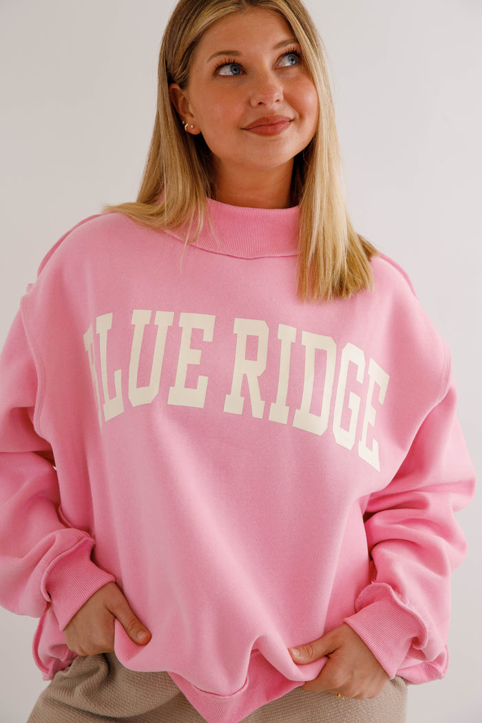Blue Ridge GA Pullover- Downtown Blue Ridge, GA- Oversized Park Mockneck