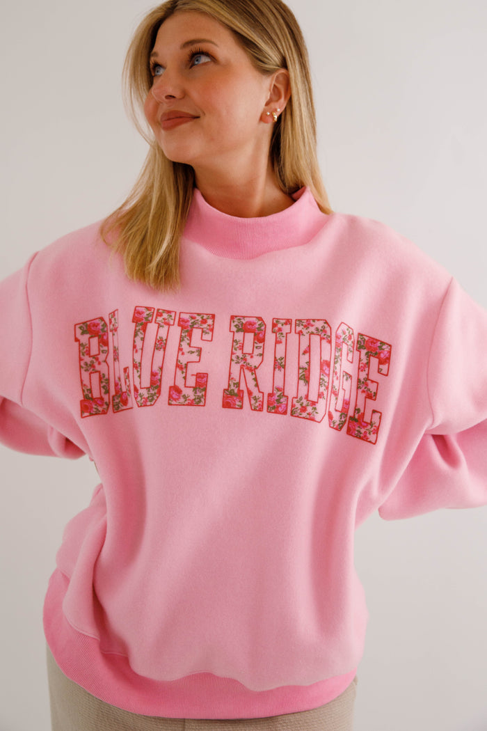 Blue Ridge GA Pullover- Downtown Blue Ridge, GA- Oversized Park Mockneck