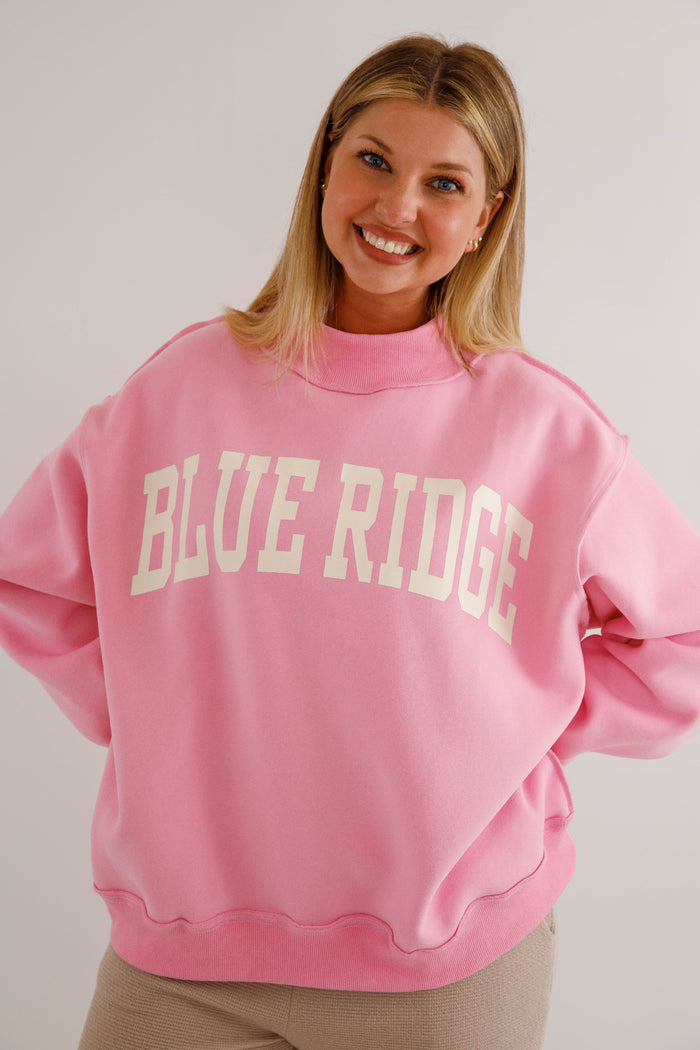 Blue Ridge GA Pullover- Downtown Blue Ridge, GA- Oversized Park Mockneck