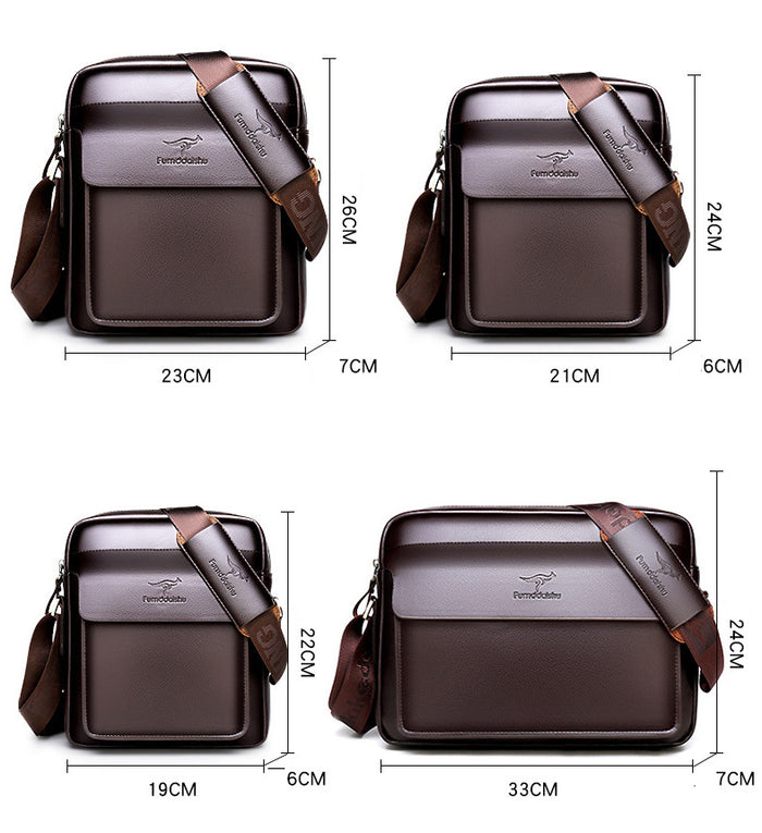 BM085 - Fashion Men's Leather Business Shoulder Bag