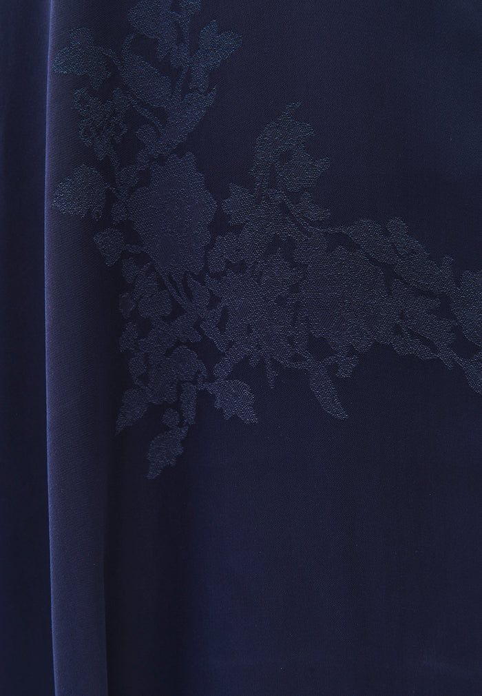 Boat Neck Batwing Sleeve Blouse - MIDNIGHT