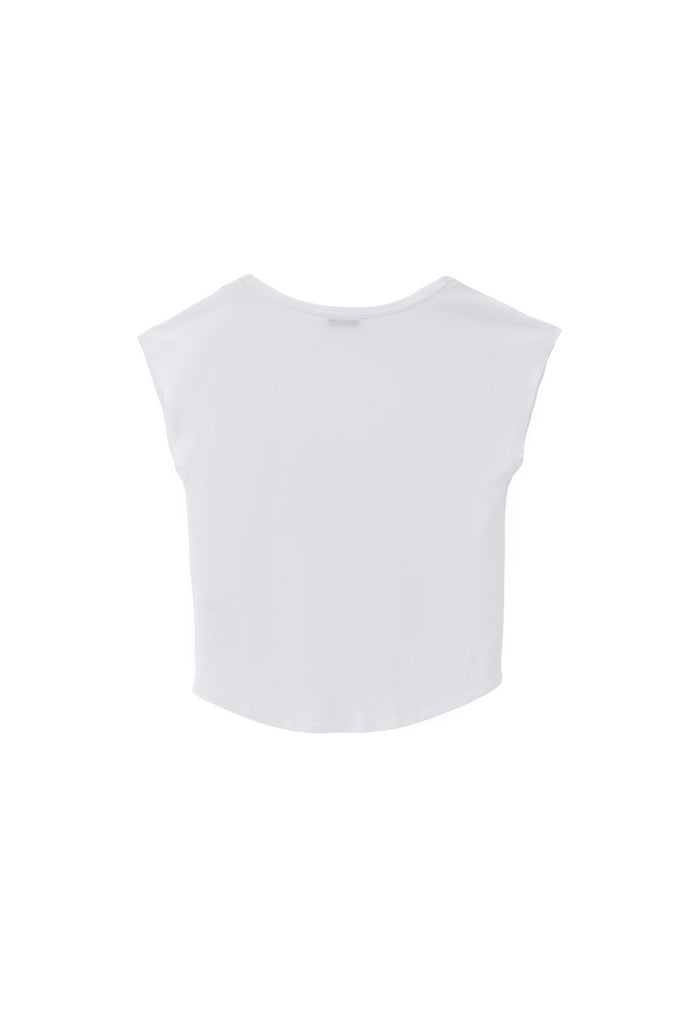 Boat Neck T-Shirt - WHITE