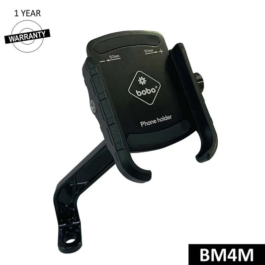BOBO BM4M Bike Phone Holder
BOBO BM4M bike phone holder showing front and back views with rearview mirror mounting bracket