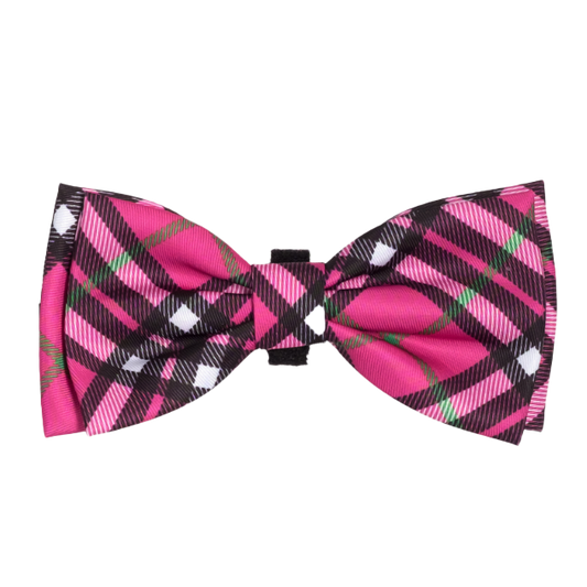 BIAS-PLAID-HOT-PINK-DOG-BOW-TIE