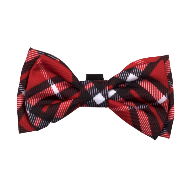 BIAS-PLAID-RED-DOG-BOW-TIE