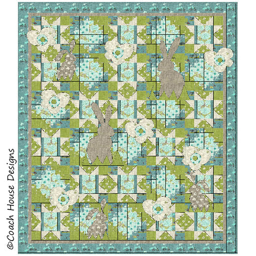 Bunnies in the Park Downloadable PDF Quilt Pattern