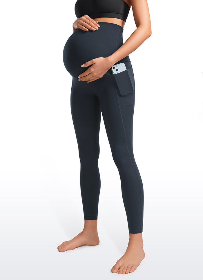 CRZ YOGA Womens Butterluxe Maternity Leggings with Pockets 25" True Navy