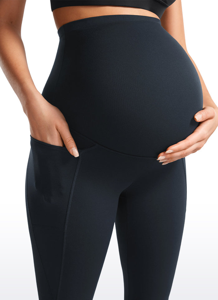 CRZ YOGA Womens Butterluxe Maternity Leggings with Pockets 25" True Navy