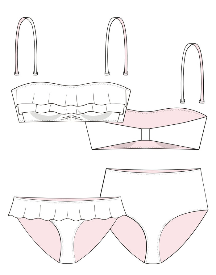 Caïpi Bikini PDF Immediate Download Sewing Pattern, Fitiyoo