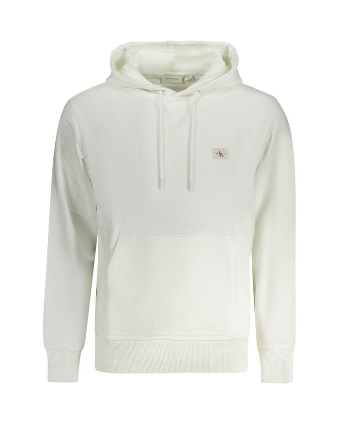 Calvin Klein White Cotton Men's Hooded Sweatshirt