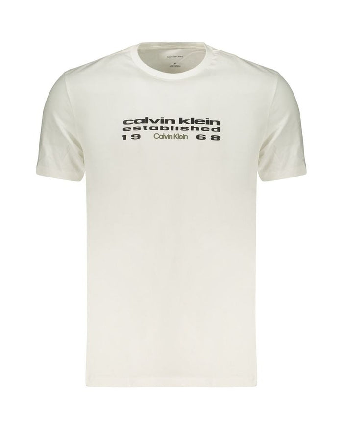 Calvin Klein White Cotton Men's T-Shirt