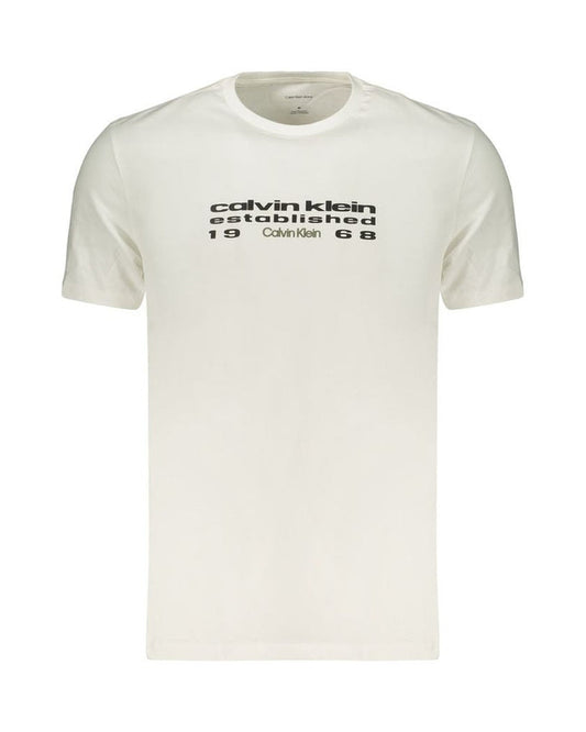 Calvin Klein White Cotton Men's T-Shirt