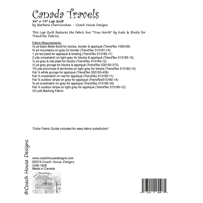 Canada Travels Downloadable PDF Quilt Pattern