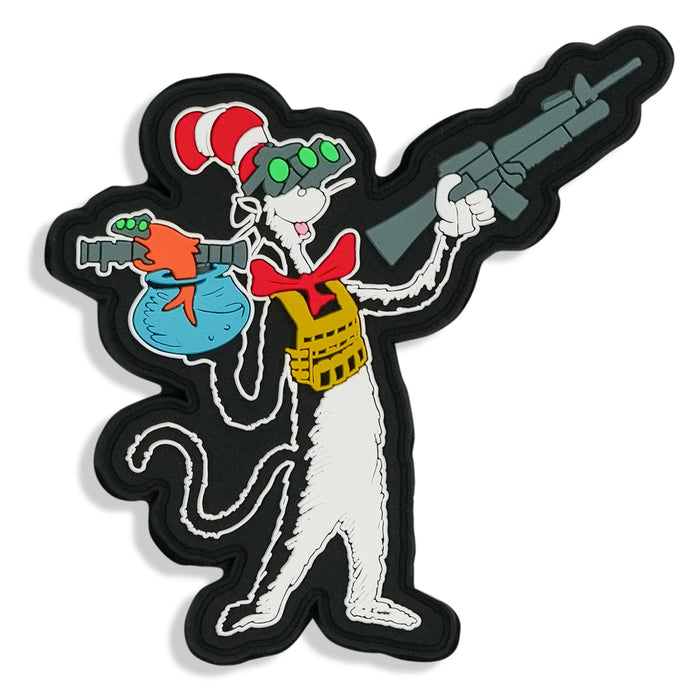 Cat with a Gat Pvc Patch