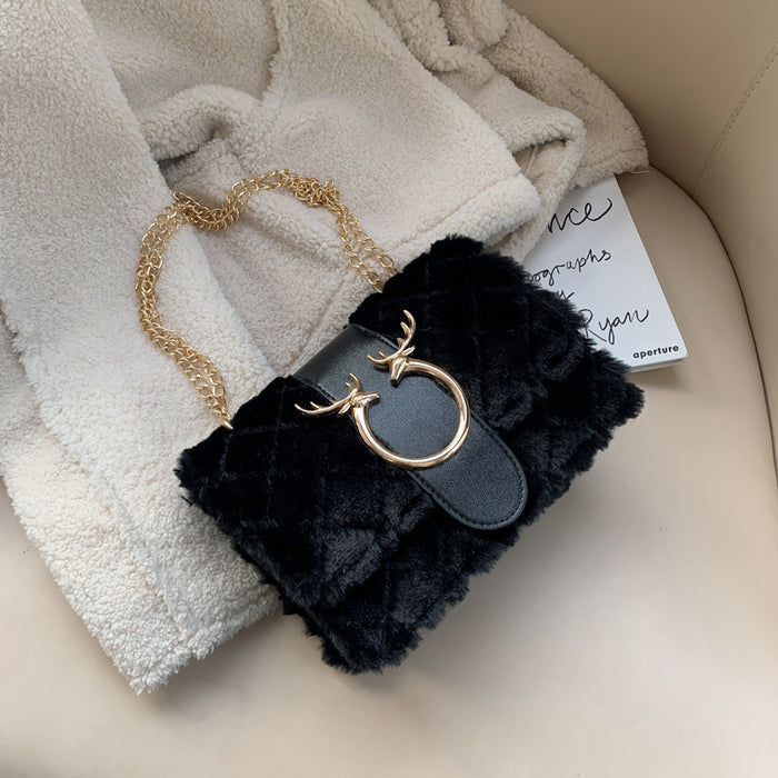 CL1116 - Plush Square Shoulder Bag