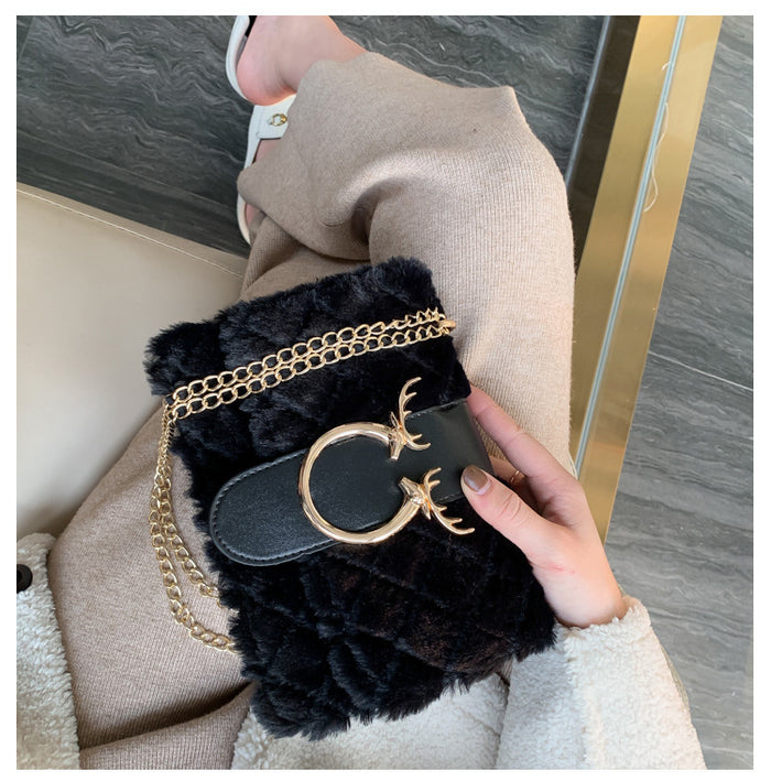 CL1116 - Plush Square Shoulder Bag