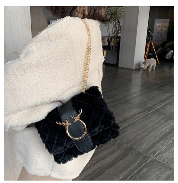 CL1116 - Plush Square Shoulder Bag